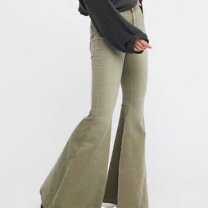 Free People float on flare jeans